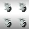 Service Caster 3 Inch SS Thermoplastic Rubber Swivel Top Plate Caster Set with Brake SCC SCC-SS20S314-TPRB-TLB-4 - alternate 1
